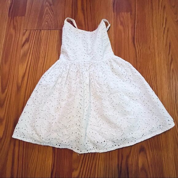 Gymboree Other - Gymboree White Cotton Eyelet Dress Lined Size 3 T Adjustable Straps
